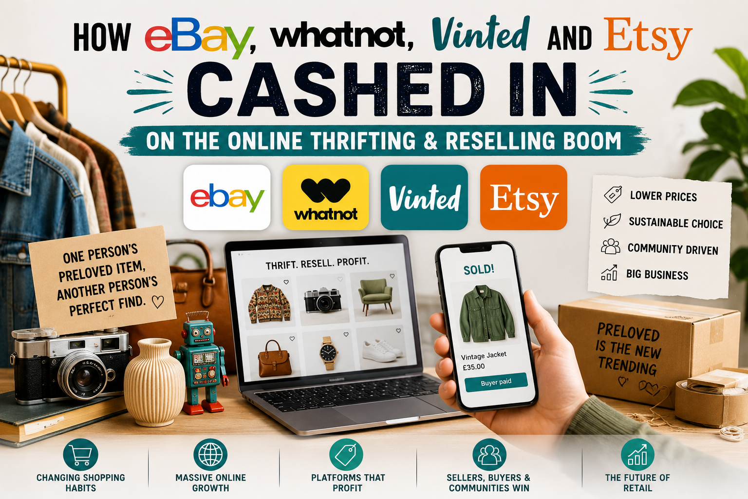How eBay, Whatnot, Vinted and Etsy Cashed In on the Online Thrifting & Reselling Boom