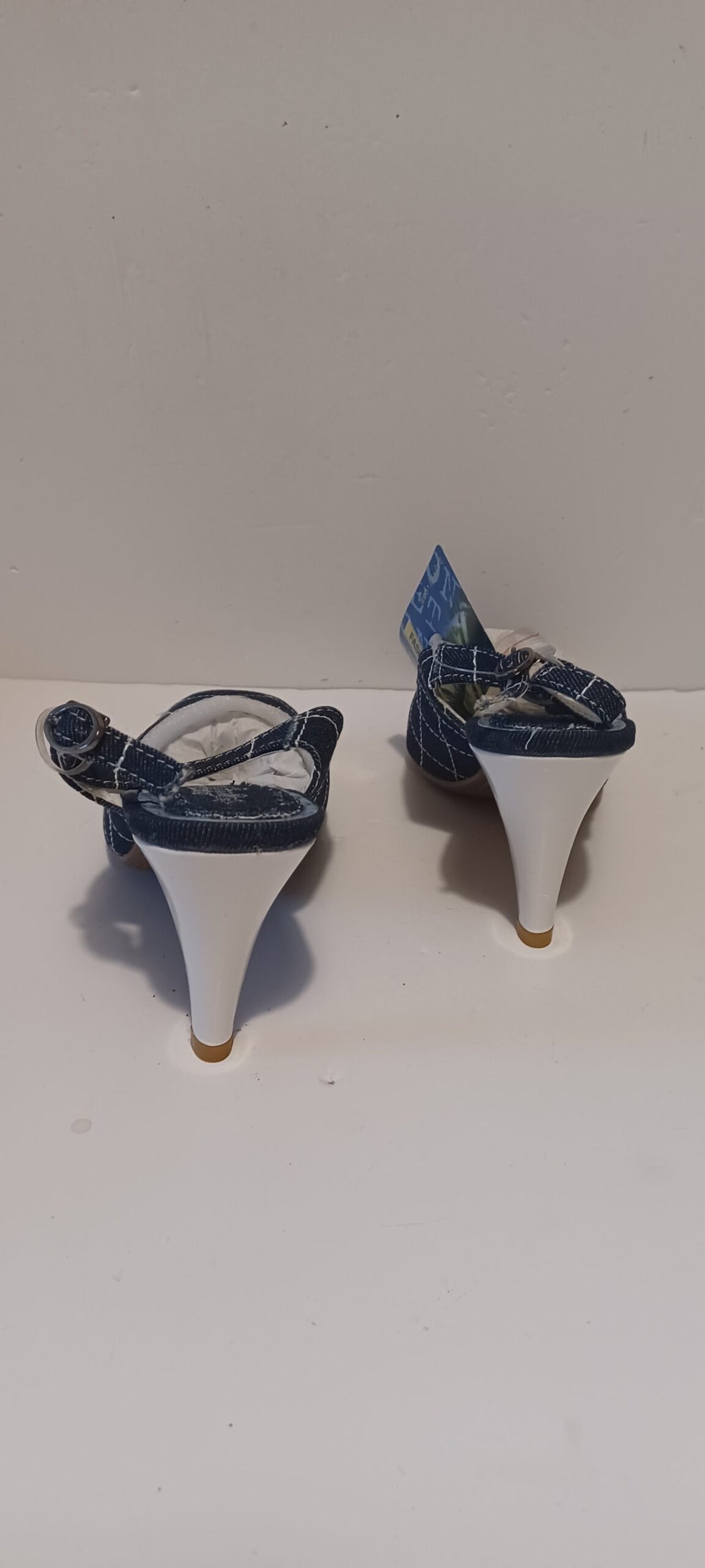 Hoyvoy - Zapato - Denim and White - Heel Strap - Dark Blue - Brand New image 4