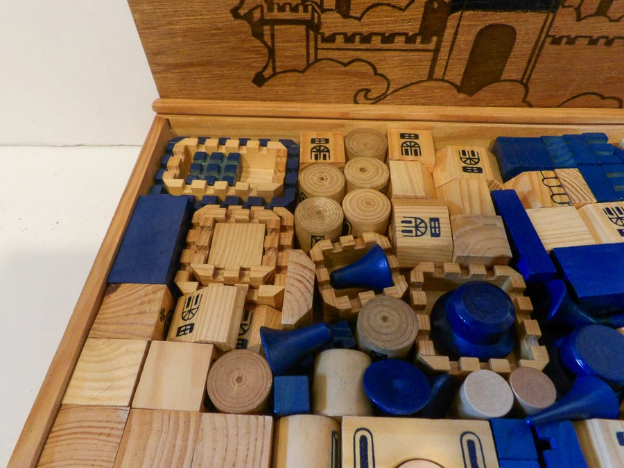 Schloss Baukasten - CastleBlocks 109 Piece Wooden Building Block - Vintage - Perfect Condition image 4