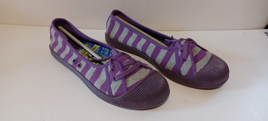 Hoyvoy - Textile - Violet - Flat - Laced Up - Stripe - Brand New image