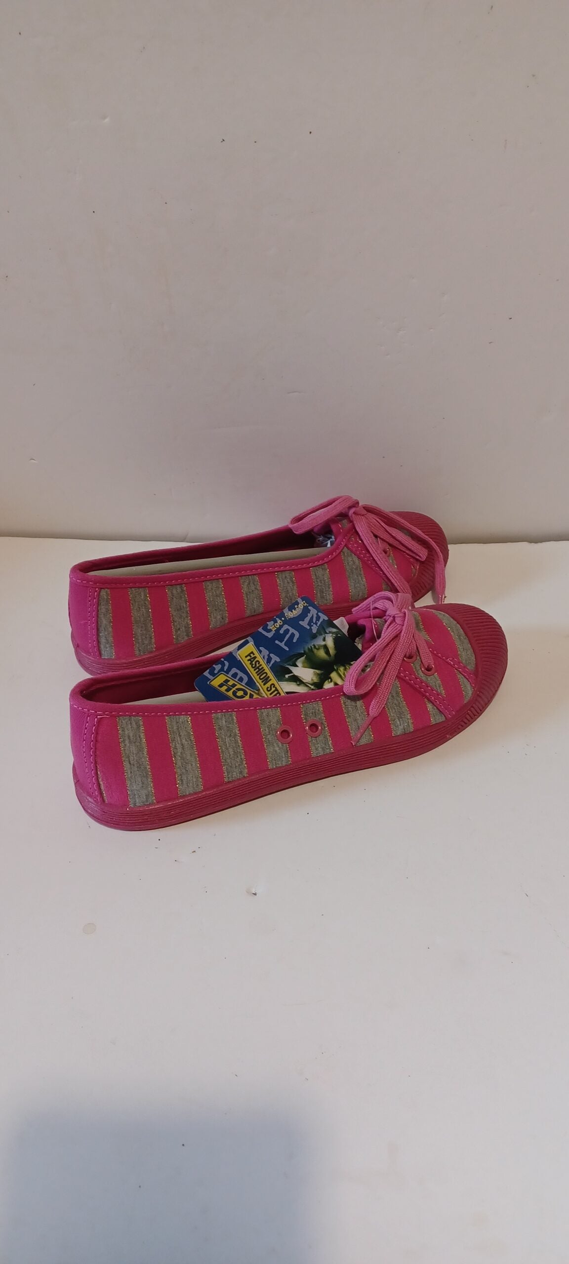 Hoyvoy - Textile - Fuchsia - Flat - Laced Up - Stripe - Brand New image 6