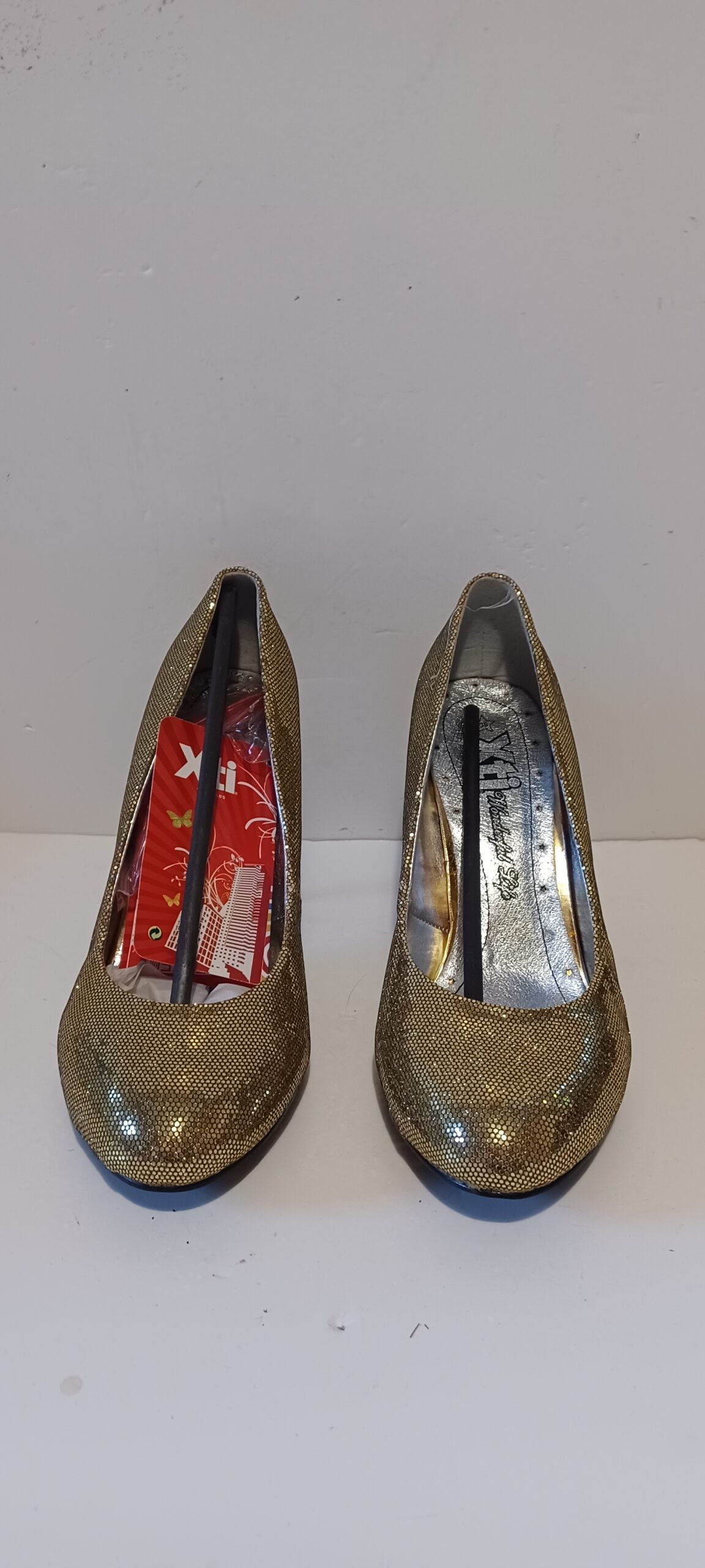 Xti - Zapato - Glitter - Gold - Heels - Brand New image 7