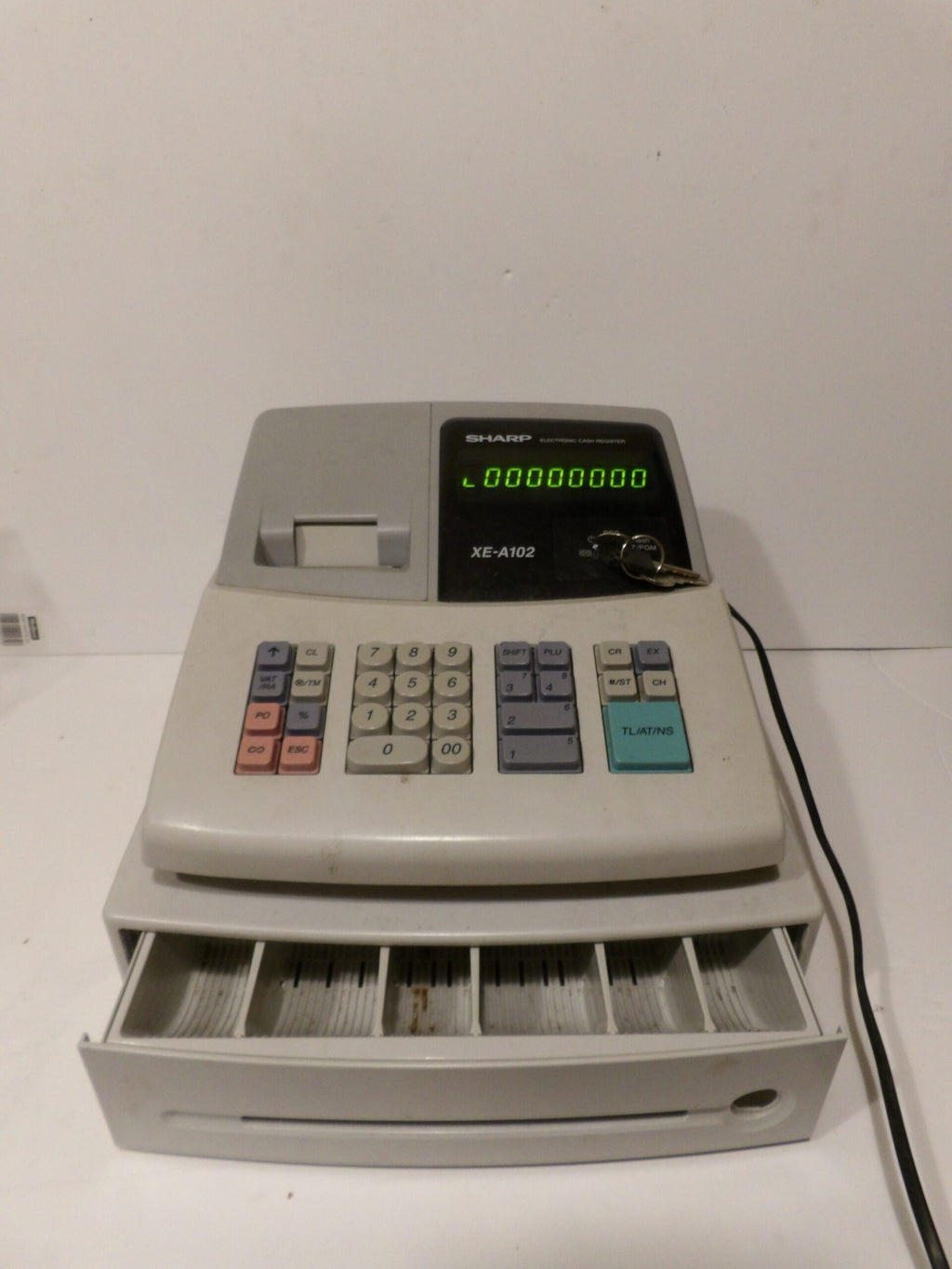 Sharp XE-A102 LED Display Shop Retail Cash Register - Untested Spares or Repair image 1