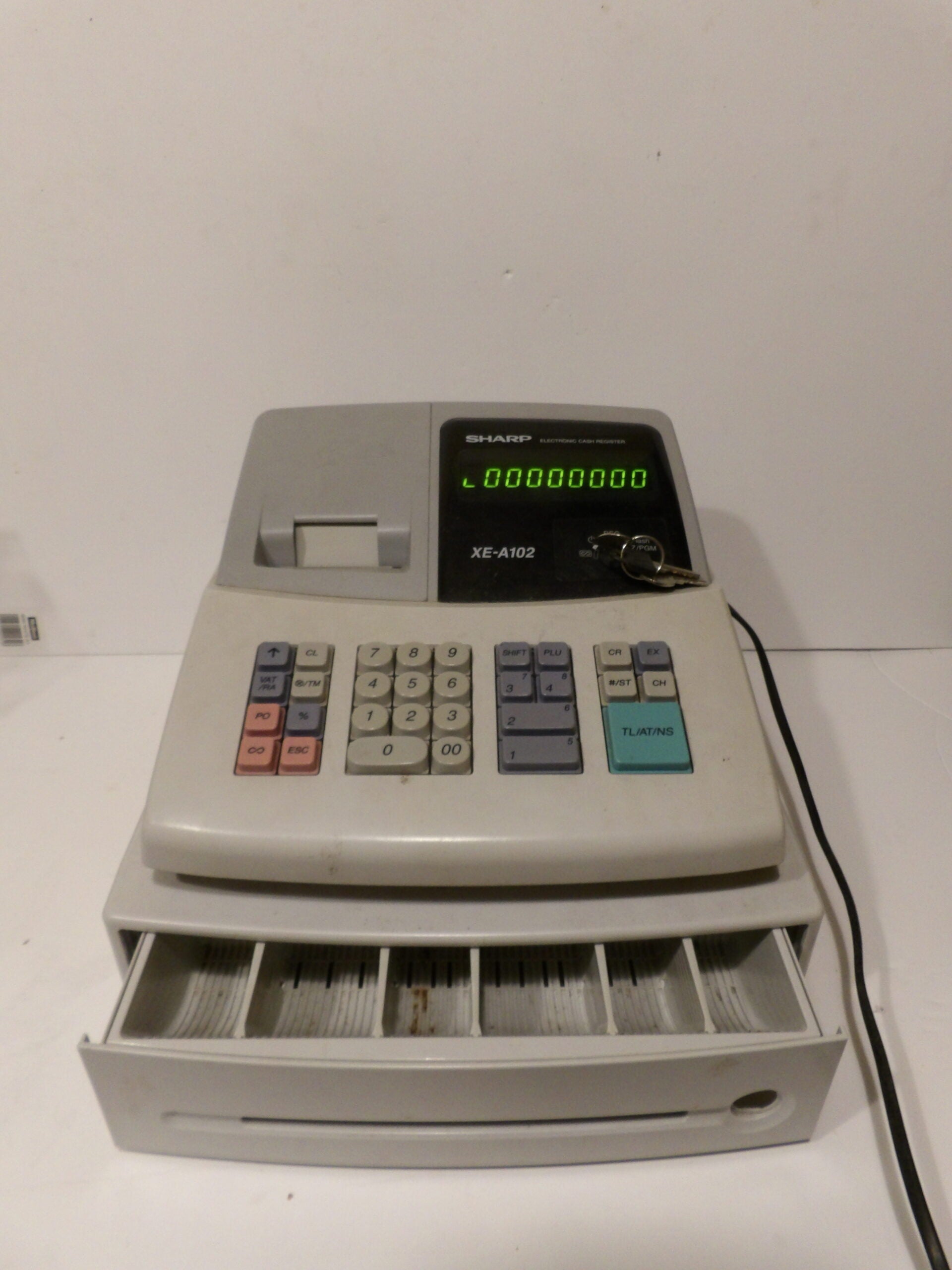 Sharp XE-A102 LED Display Shop Retail Cash Register - Untested Spares or Repair image 1