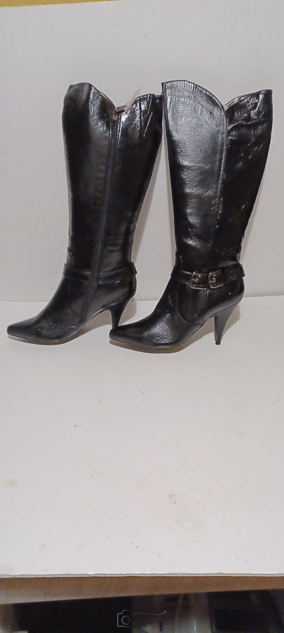 Xti - Sundry - Knee Boot - Ankle Buckle - Black - Brand New image 3