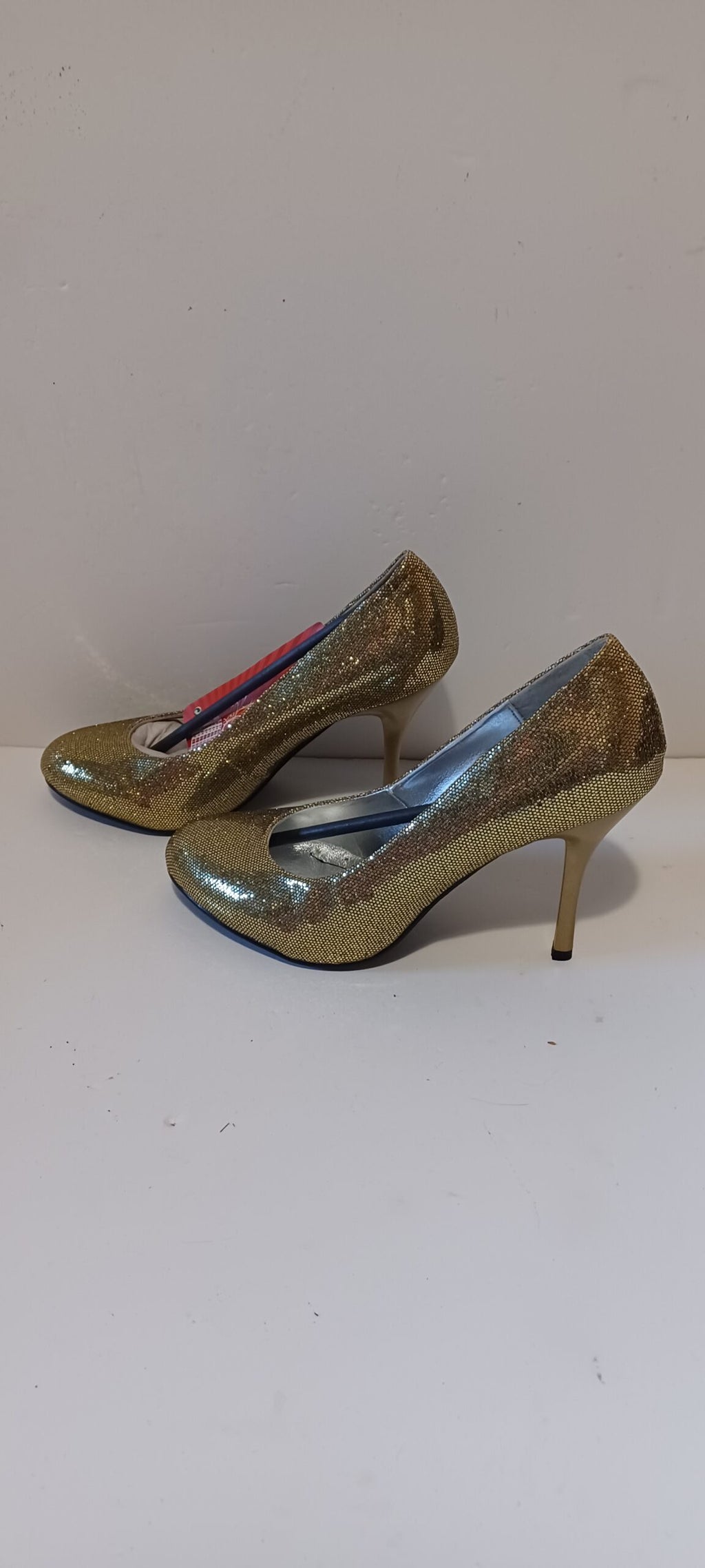 Xti - Zapato - Glitter - Gold - Heels - Brand New image 1
