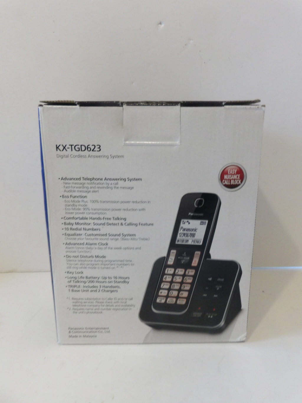 Panasonic KX-TGD623 Cordless Phone with Answering Machine ( Triple Handset Pack) image 1