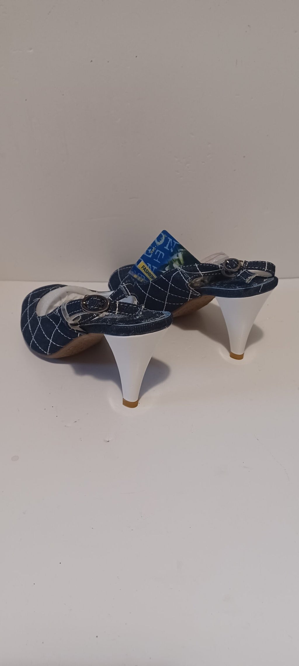 Hoyvoy - Zapato - Denim and White - Heel Strap - Dark Blue - Brand New image 5