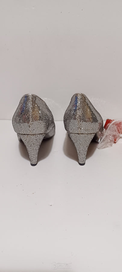 Xti - Zapato - Glitter - Silver/Grey - Heel - Brand New image 2