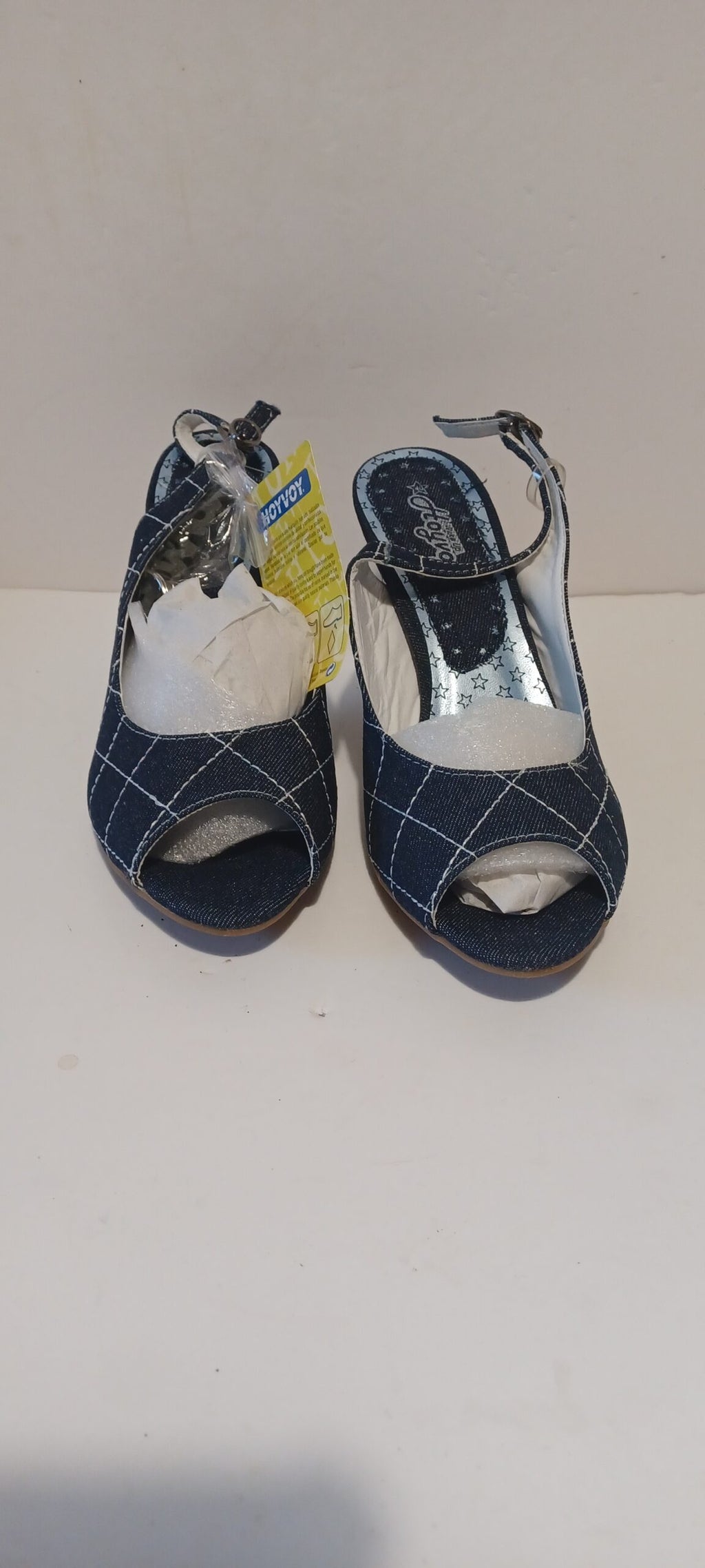 Hoyvoy - Zapato - Denim and White - Heel Strap - Dark Blue - Brand New image 7