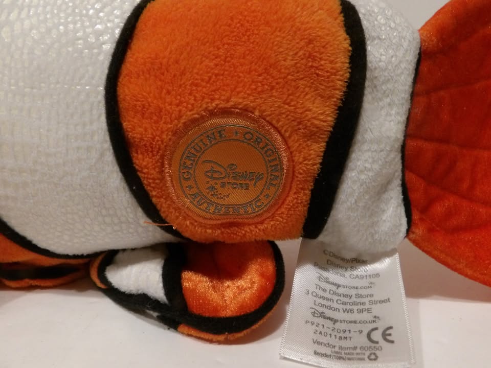 Disney Store Stamped Large Nemo Plush Soft Toy Finding Nemo 18” (45cm) Very Good Condition image 1