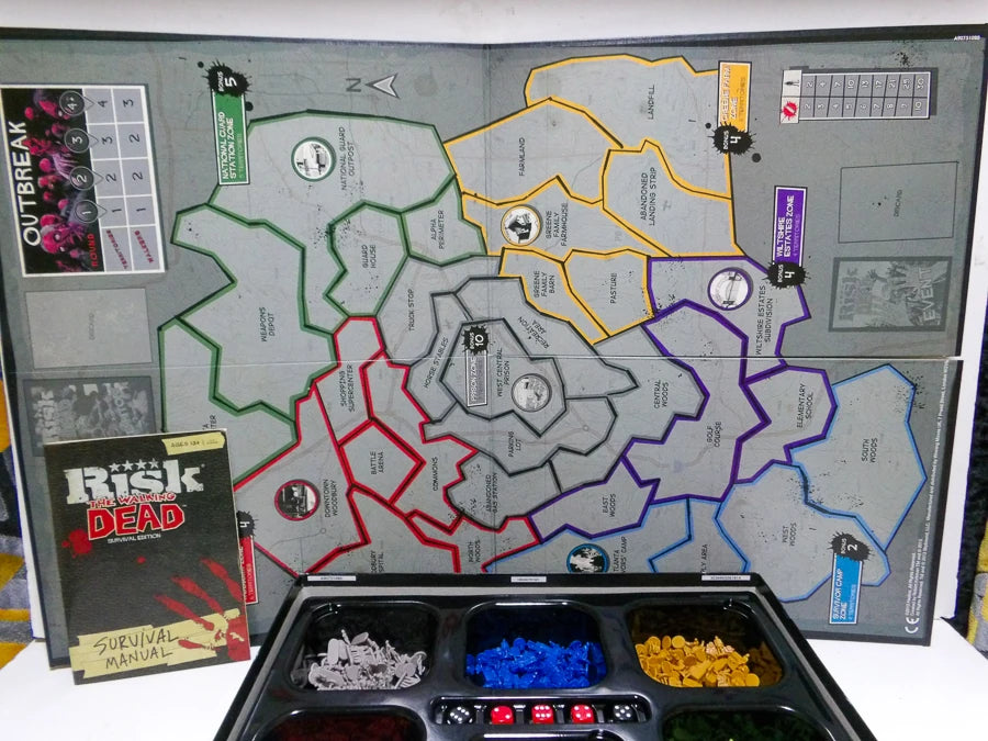 Risk: The Walking Dead Survival Edition Board Game (2013) | USAopoly Strategy Game Based on the Hit TV Series