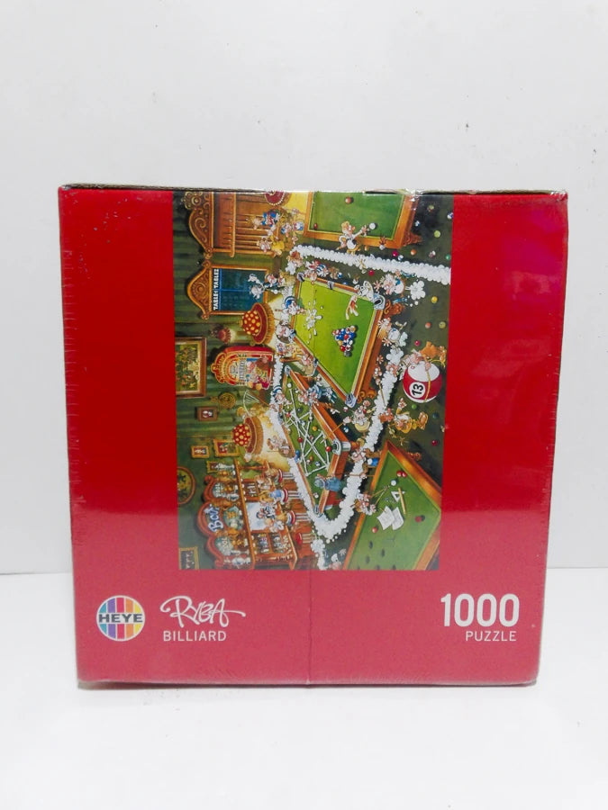Heye Billiard 1000 Piece Jigsaw Puzzle by Michael Ryba | Humorous Cartoon Puzzle
