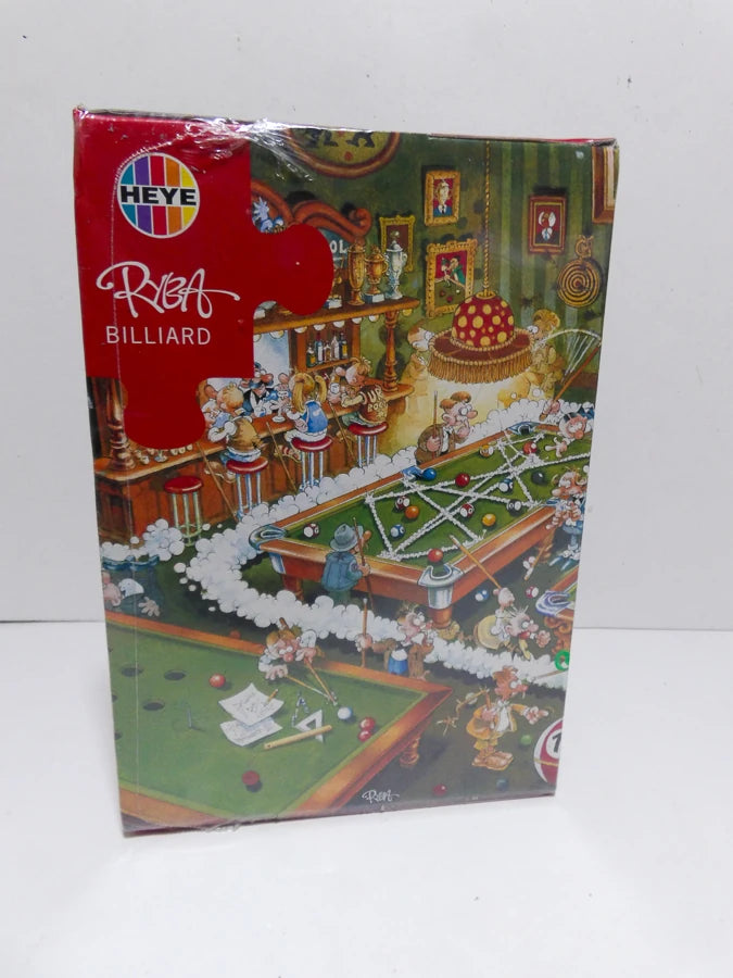 Heye Billiard 1000 Piece Jigsaw Puzzle by Michael Ryba | Humorous Cartoon Puzzle