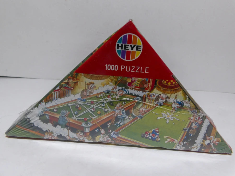 Heye Billiard 1000 Piece Jigsaw Puzzle by Michael Ryba | Humorous Cartoon Puzzle