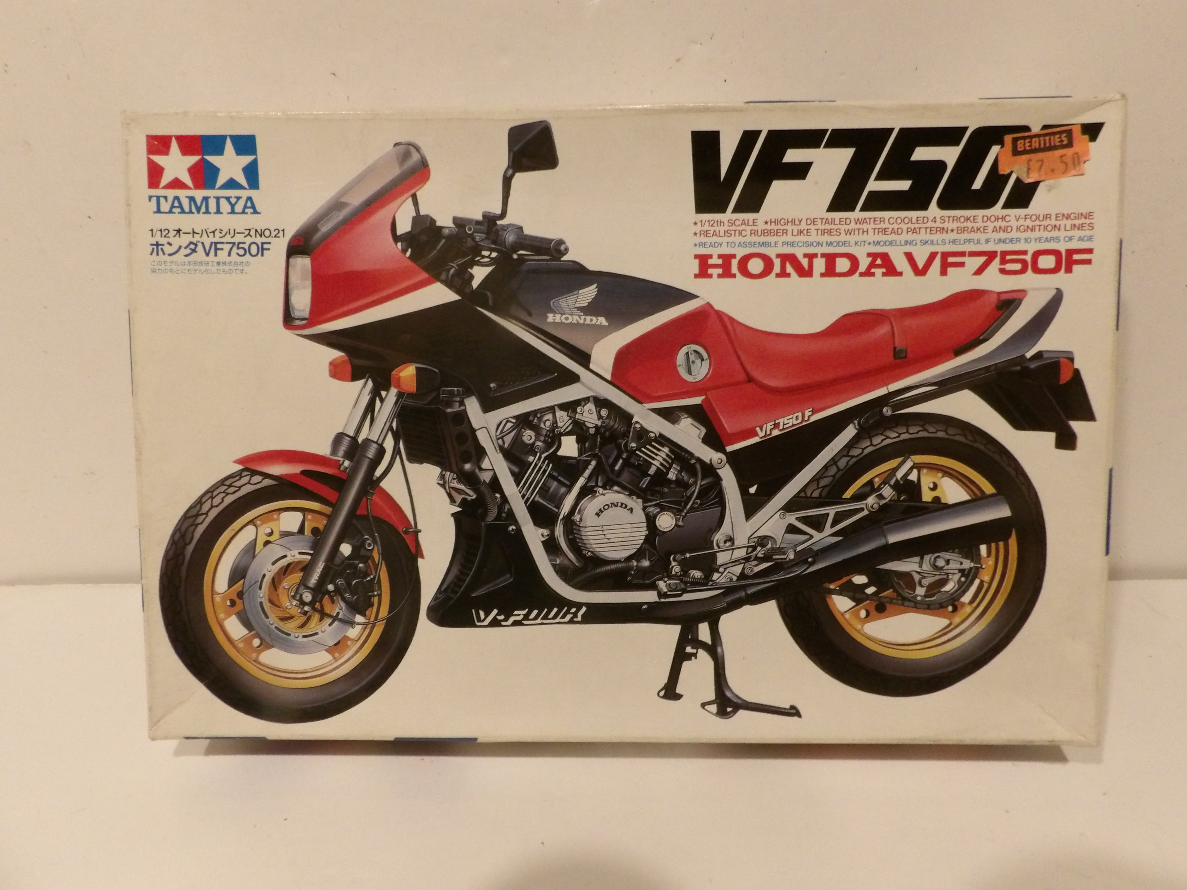 Tamiya Honda VF750F 1/12 Scale Motorcycle Model Kit #14021 | Never Built Collectable Kit