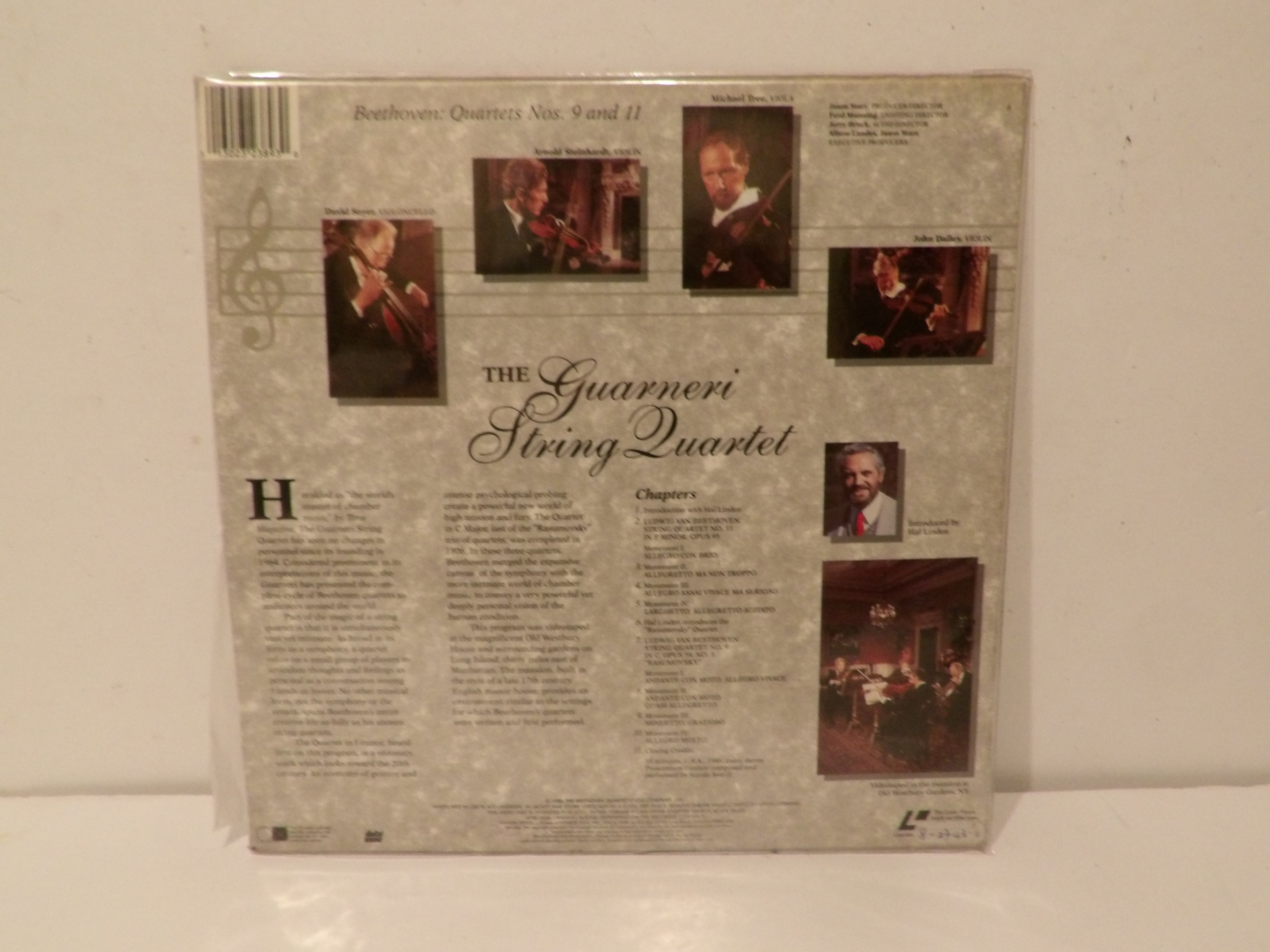 Vintage Pioneer Artists LaserDisc | The Beethoven Cycle by the Guarneri String Quartet | Classical Music Collectable
