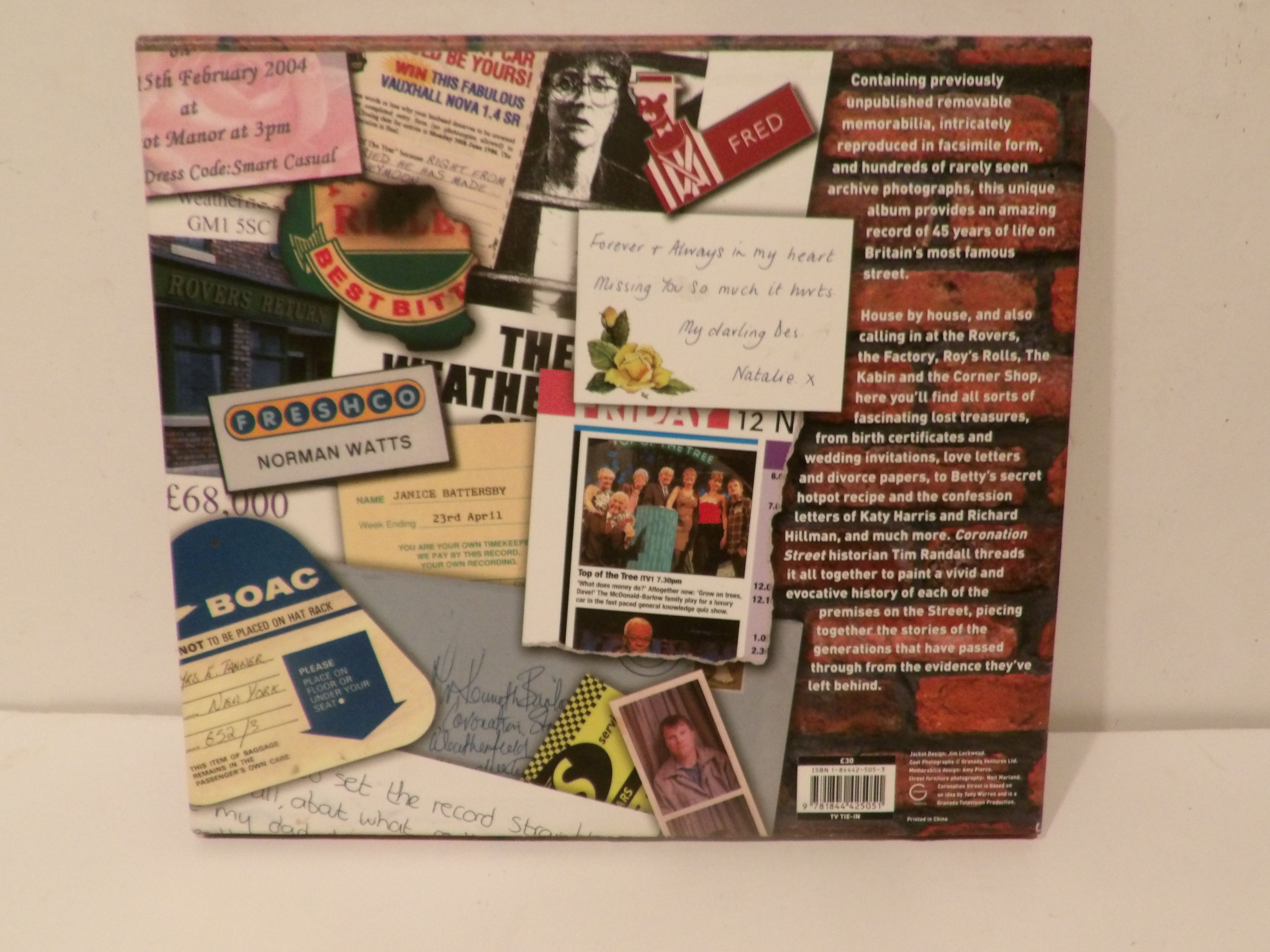 Coronation Street Treasures by Tim Randall | Interactive Book with Removable Memorabilia & Audio CD
