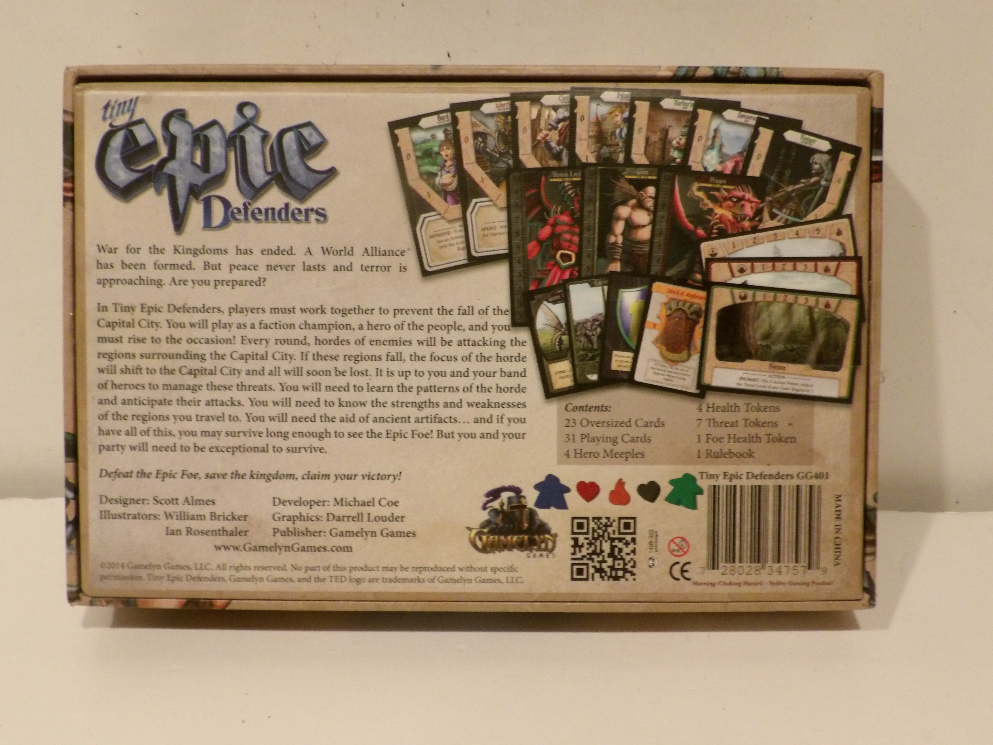 Tiny Epic Defenders Board Game by Gamelyn Games | Cooperative Fantasy Strategy Adventure Game