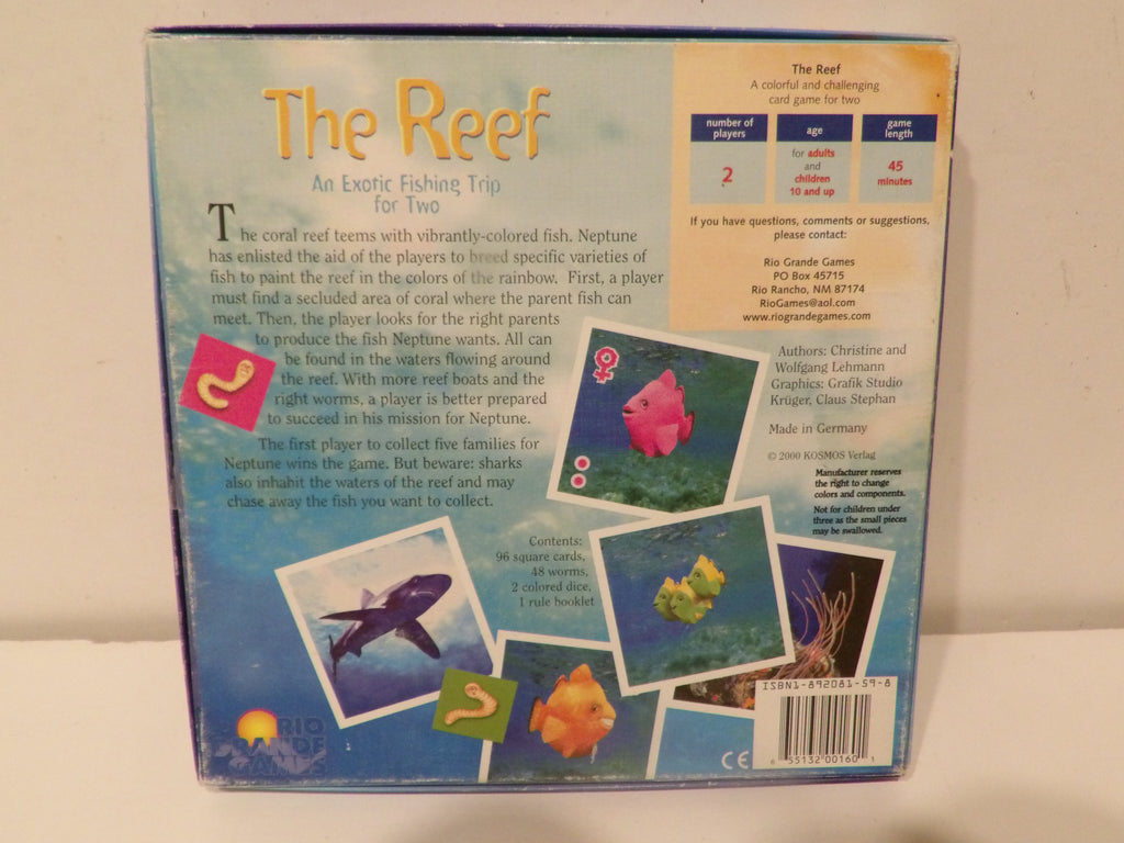 The Reef 2-Player Board Game | Rio Grande Games & KOSMOS | Strategic Ocean Adventure Game