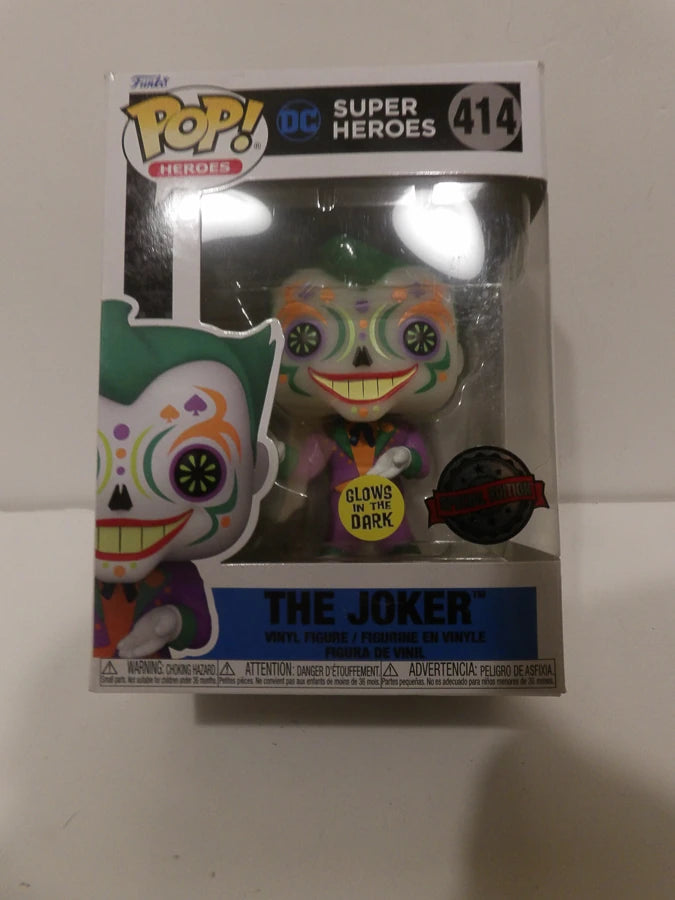 Funko POP! - Heroes - The Joker - Glow In the Dark - DC Comics - Collectable Vinyl Figure - 414 - Brand New Sealed image 0