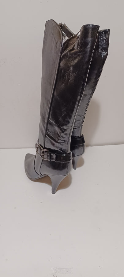 Xti - Sundry - Knee Boot - Ankle Buckle - Black - Brand New image 5