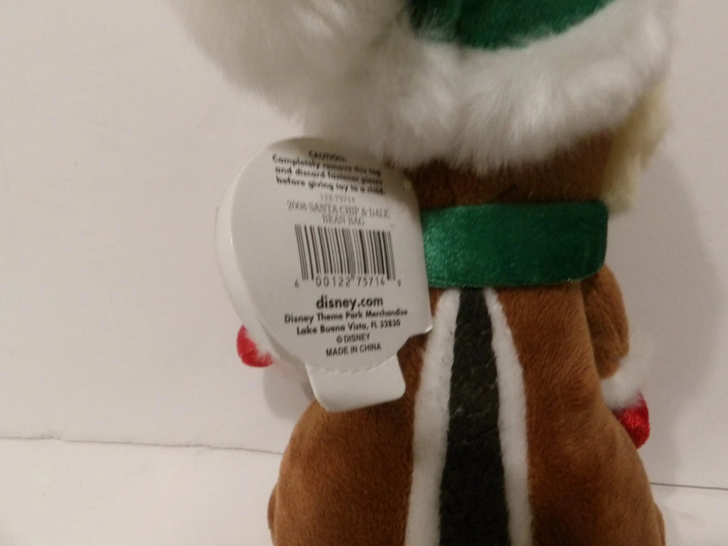 Disney Parks Chip and Dale 8" Christmas Plush Stuffed Animals 2008 image 1