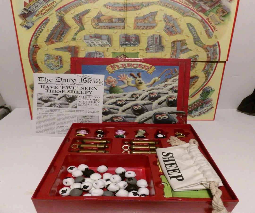 Fleeced! -  Wallace & Gromit -  Sheep Rustling Board Game - 2–6 Players - 2007 - Contents Like New image 6