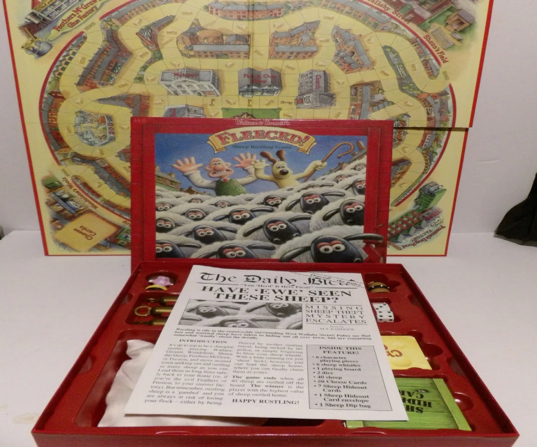 Fleeced! -  Wallace & Gromit -  Sheep Rustling Board Game - 2–6 Players - 2007 - Contents Like New image 3