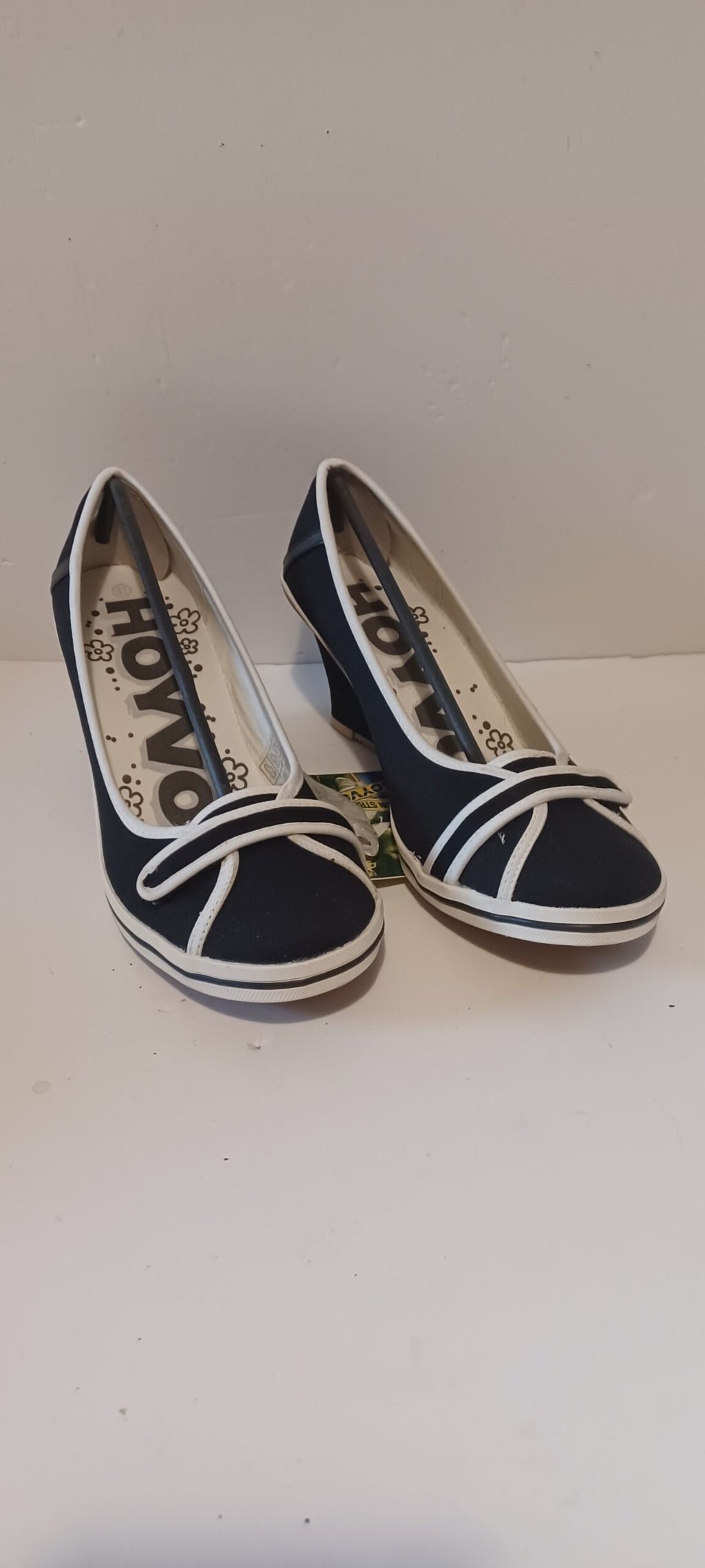 Hoyvoy - Lona - Wedge Heels - Strapless - Black - Brand New - 7/40, Black & White image