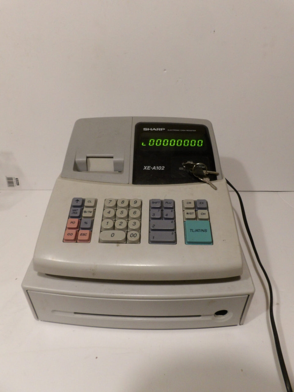 Sharp XE-A102 LED Display Shop Retail Cash Register - Untested Spares or Repair image 0