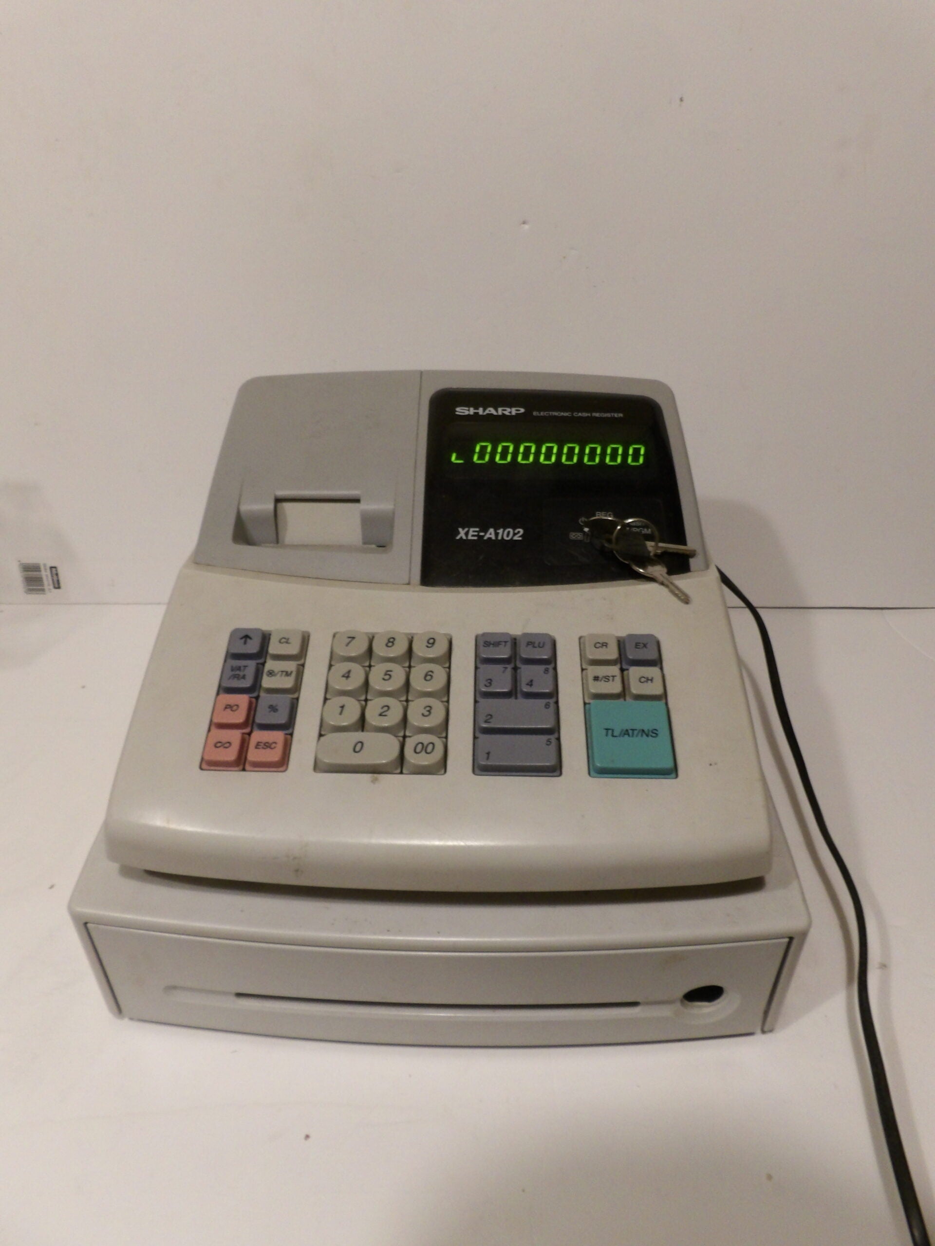 Sharp XE-A102 LED Display Shop Retail Cash Register - Untested Spares or Repair image 0