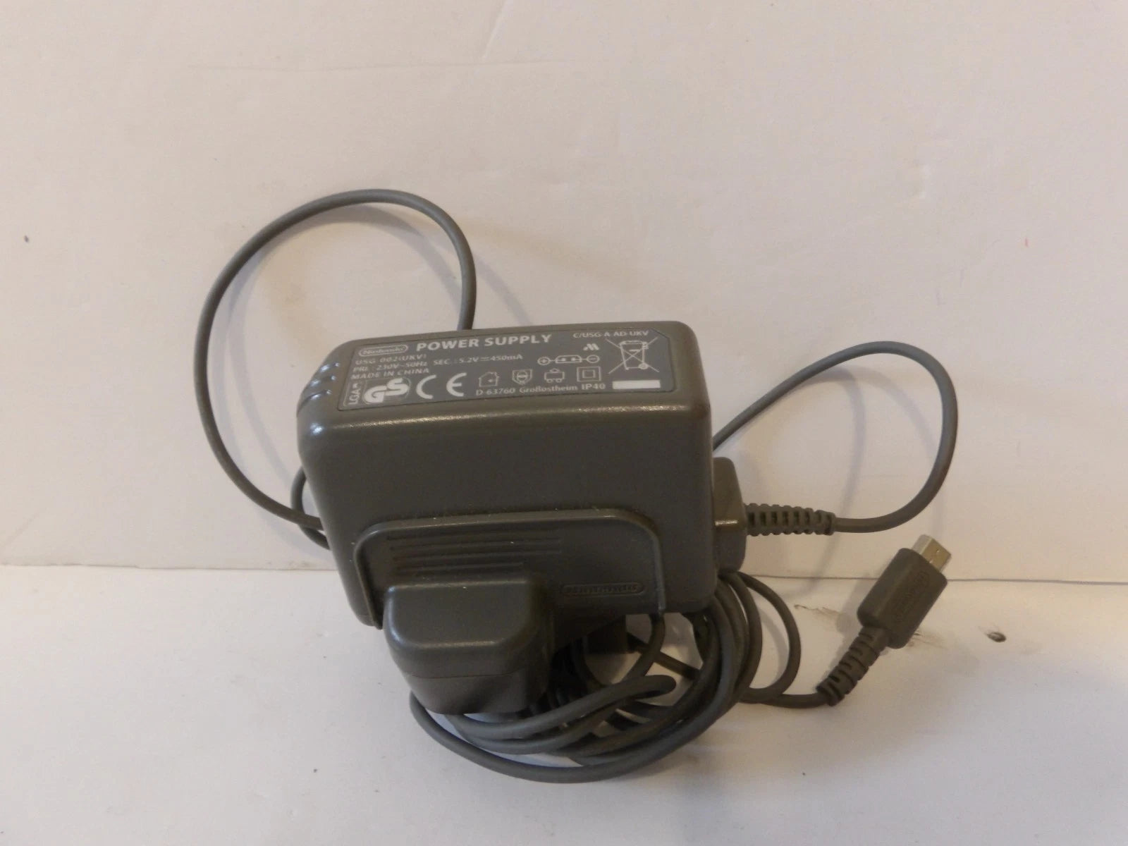 Official Genuine Nintendo DS Lite 5.2V Charger UK Power Supply image 1