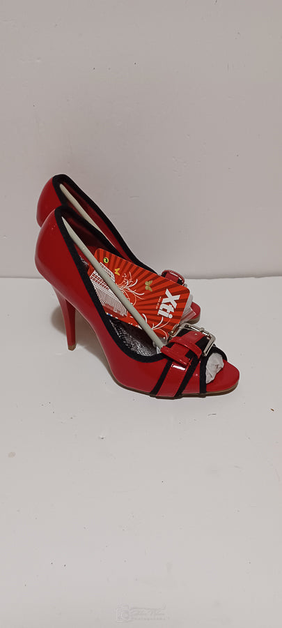 Xti - Chombinado - Ladies Heel - Front Buckle - Red - Brand New image 6
