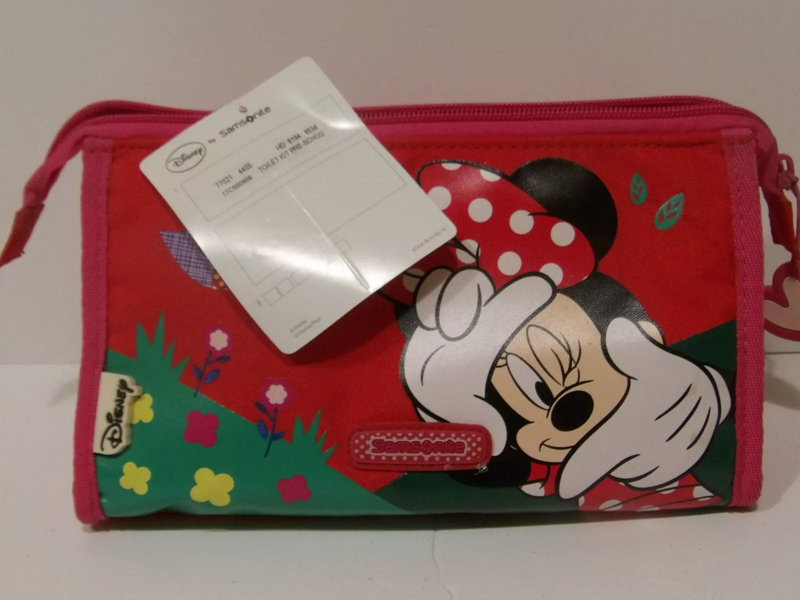 Disney Minnie Mouse Samsonite Toiletry Wash Make Up Bag Camera Pencil Case 8"x5" image 2