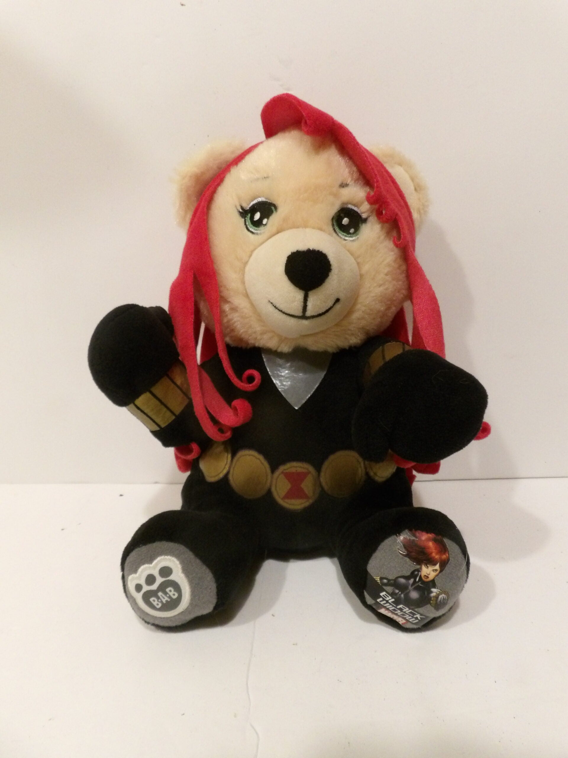BAB - Build A Bear" Black Widow" The Avengers Smallfrys Buddies Mini Plush 8" image 0