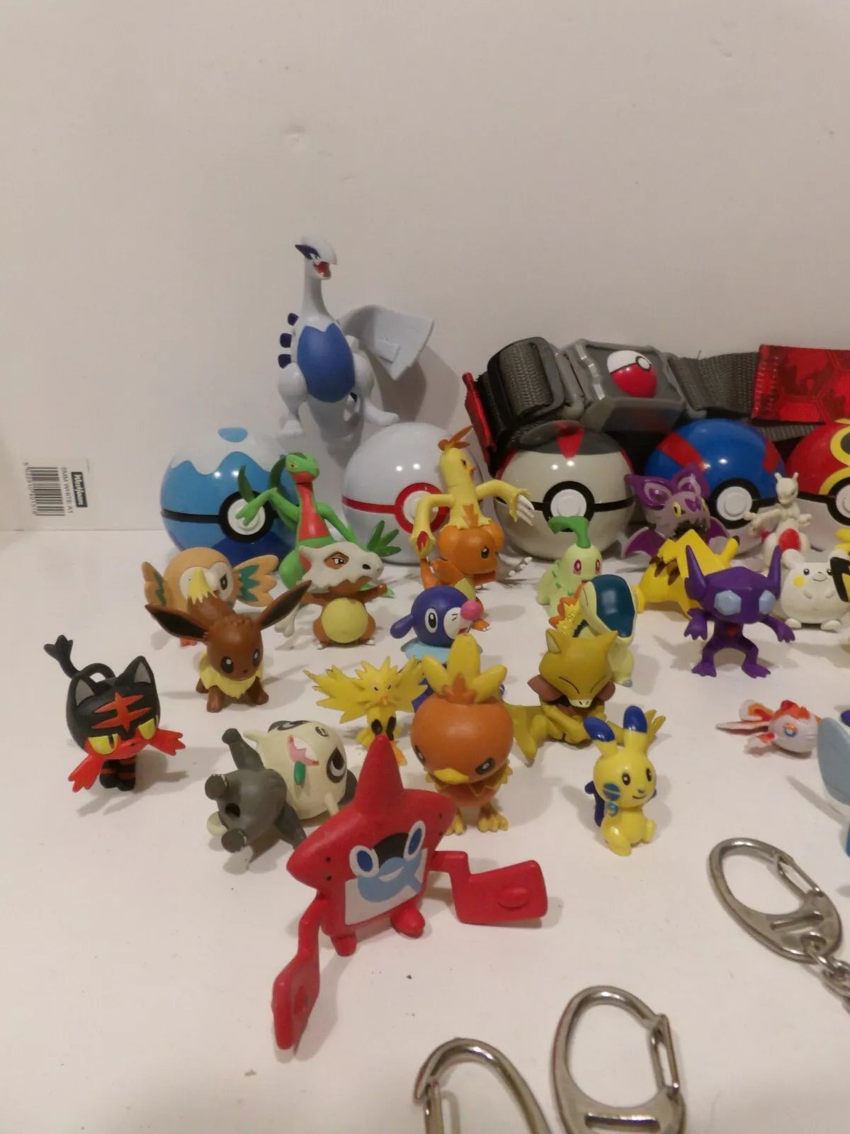 HUGE... Nintendo Pokemon Fantasy Sega Dragon Figure Bird Keychain Toy Lot image 4