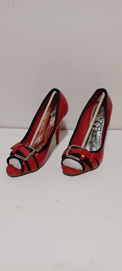 Xti - Chombinado - Ladies Heel - Front Buckle - Red - Brand New image 0