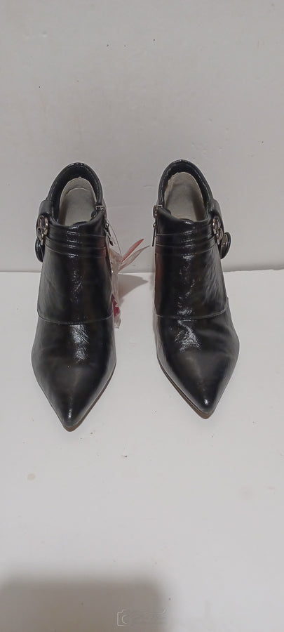 Xti - Ladies Half Boot - Side Buckle & Button - Black - Brand New image 9