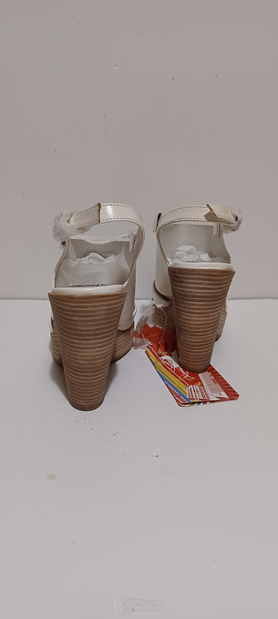 Xti - Sra - Ladies Heel - Heel Strap - White - Brand New image 3