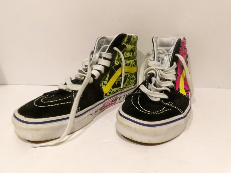 Vans Shoes Sk8 Hi Lady Vans Skate Women's Size 5 - Black Pink Graffiti - image 2