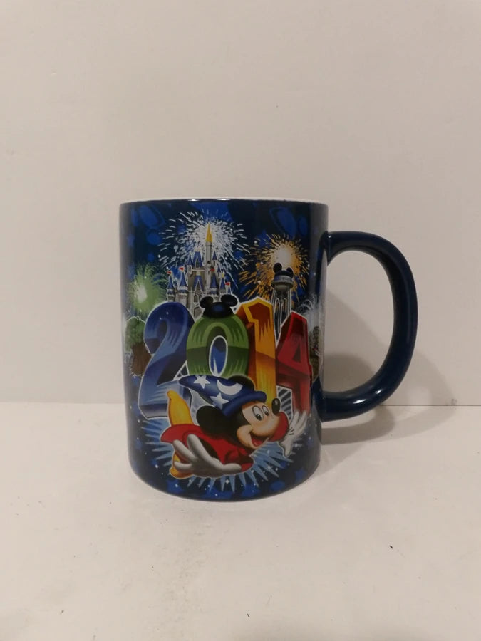 Disneyland Resort - Blue - 2014 - Mug - Fantasia Mickey - Mickey's Wheel & Castle - Perfect Condition image 0
