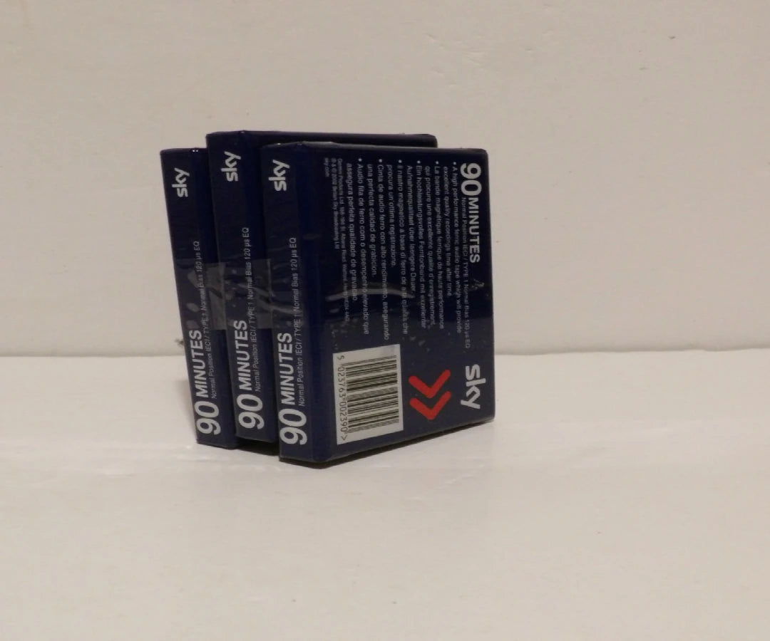 Sky - C90 - Ferric 90 Minutes - 3x Blank Cassettes - Brand New Sealed image 2