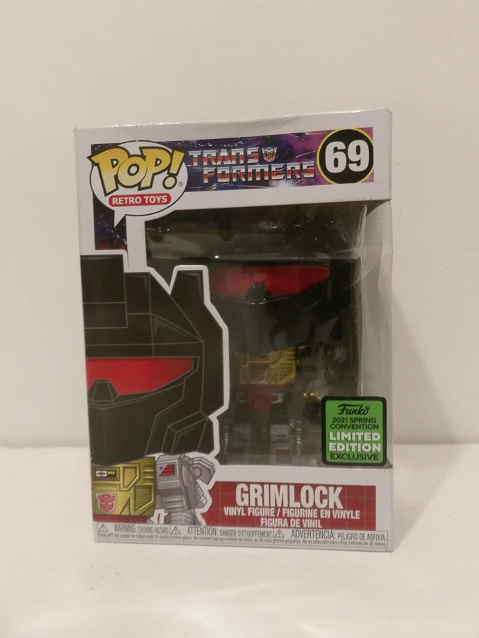 Funko POP! Retro Toys - The Transformers - Grimlock 2021 ECCC Shared Exclusive - Collectable Vinyl Figure - #69 - Brand New Sealed image 0