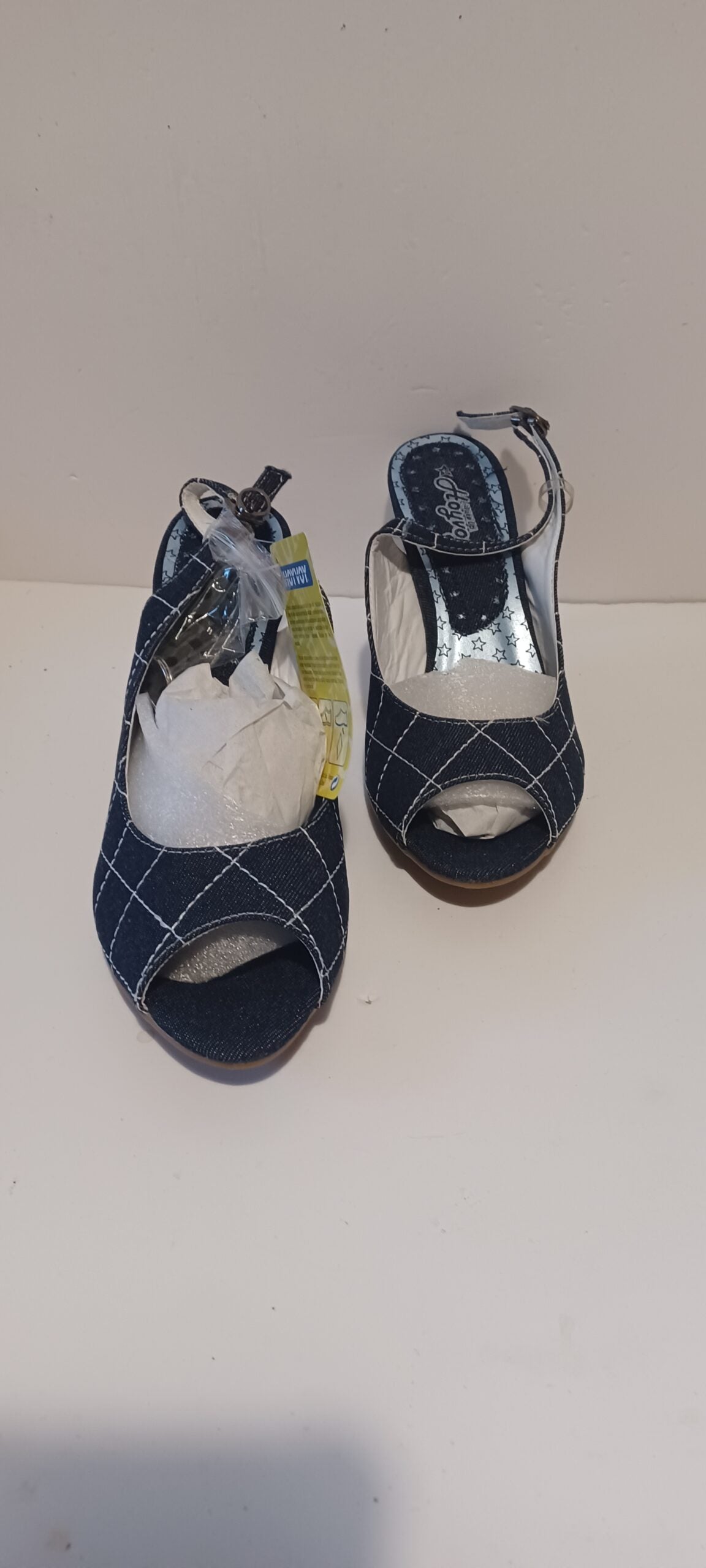 Hoyvoy - Zapato - Denim and White - Heel Strap - Dark Blue - Brand New image 1