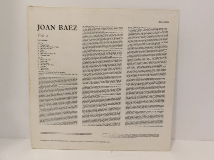 Joan Baez - Joan Baez Vol. 2 - Vanguard - LP - Import - Great Condition image 1