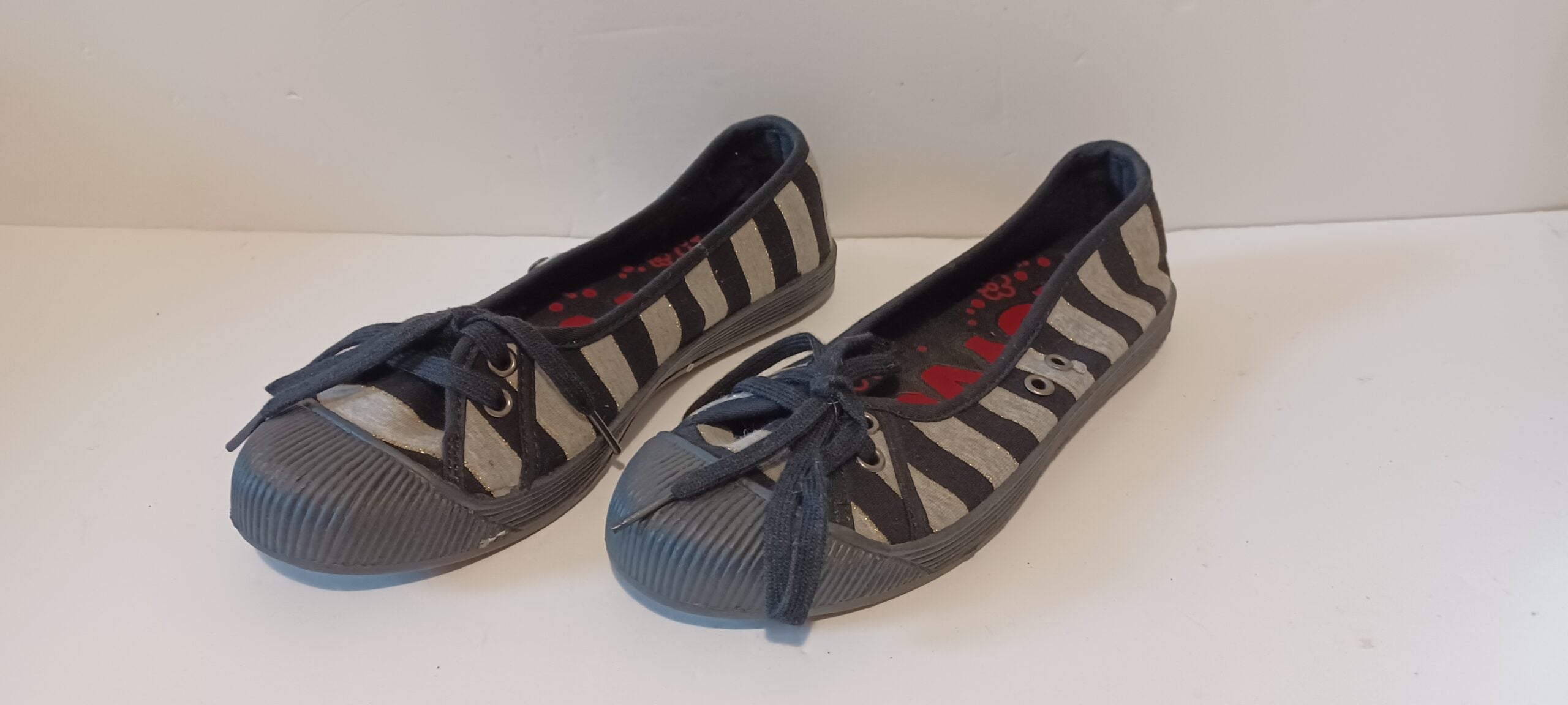 Hoyvoy - Textile - Black - Flat - Laced Up - Stripe - Brand New image 6