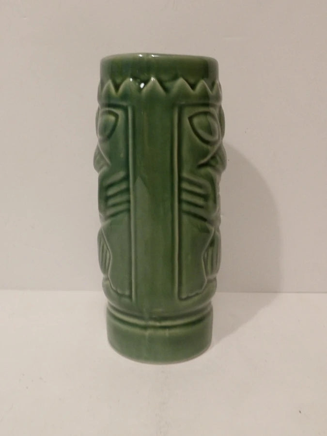 Tiki - Sculptural Cocktail Drinkware - Green Ceramic - Collectable Mug - Unused Condition image 3