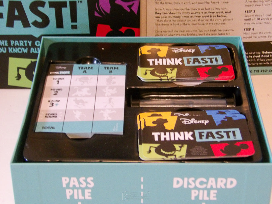 Disney - Think Fast - Disney Edition - Ridley's - Card Quiz Game - Great Condition image 3