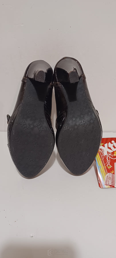 Xti - Zapato - Charol - Marron - Heel One Strap - Brand New image 3